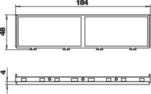  Рамка 2+2-м Modul45 монтажная MT 45 V OBO 7408682 
