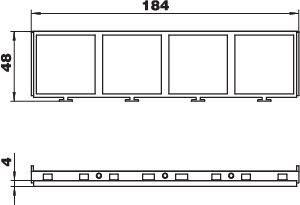  Рамка Modul45 монтажная для розетки MT45V 4 OBO 7408670 