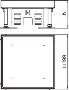  Рамка кассетная RKN2 ном. размер 4 200х200мм VMSL1N 20 сталь OBO 7409010 