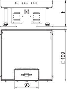 Рамка кассетная RKSN2 ном. размер 4 200х200мм сталь OBO 7409208 
