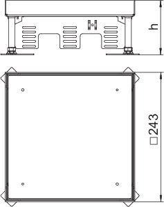  Рамка кассетная RKN2 ном. размер 9 243х243мм MS 20 латунь OBO 7409022 