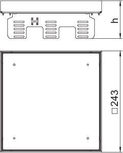  Рамка кассетная RKN2 ном. размер UZD3 9 243х243мм 9MS25 латунь OBO 7409064 