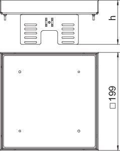  Рамка кассетная RKN2 ном. размер UZD3 4 200х200мм 4VS20 сталь OBO 7409058 