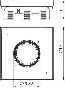 Рамка кассетная RKFN2 UZD3 9 243х243мм 9VS25 OBO 7409380 