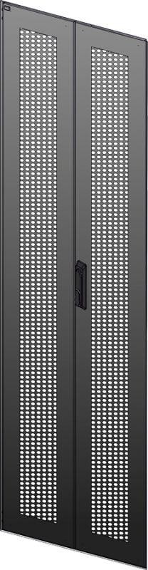  Дверь перфорированная двустворч. для шкафа LINEA N 18U 600мм черн. ITK LN05-18U6X-D2P 