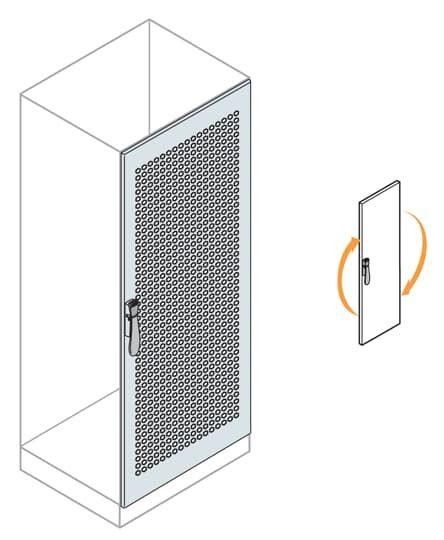  Дверь с перворацией для шкафа 2000х800 ABB EC2084 