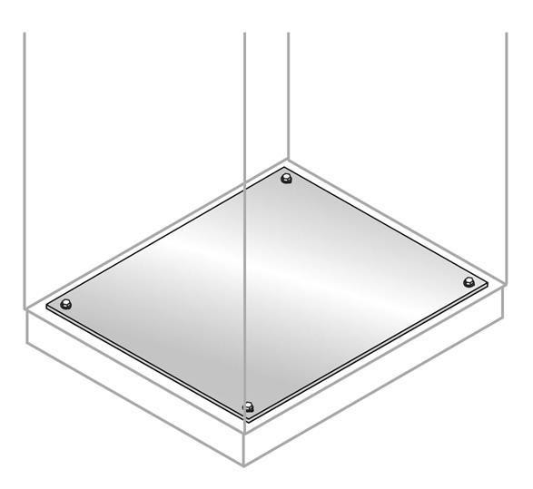  Панель нижняя фикс. нерж. 1000х600мм ABB EF1062X 