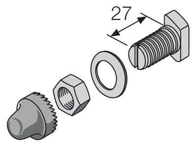  Комплект соединительный под плоскую шину М8 L=27 (уп.12шт) ABB AD1064 