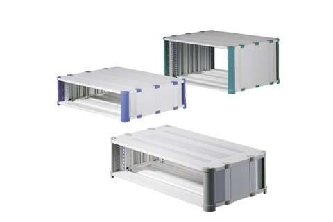  Корпус настольный HeiCase 19дюйм 6U/420мм RAL5018 вент. Rittal 3750640 