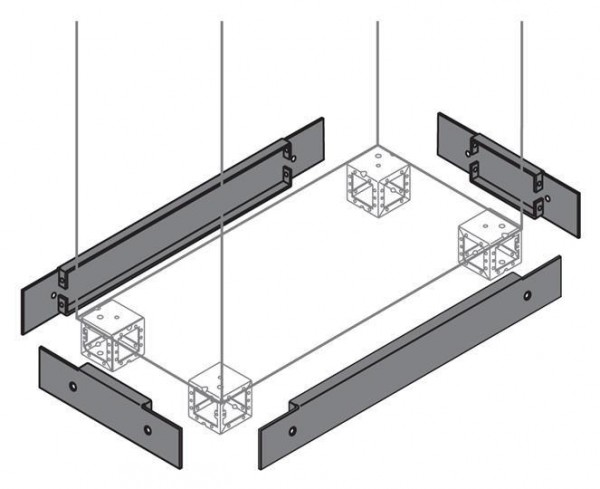  Комплект фланца цоколя 100х600мм (2шт) ABB ZN6000 