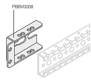  Уголок для верт. шин сбоку шкафа (уп.8шт) ABB 1STQ007430A0000 
