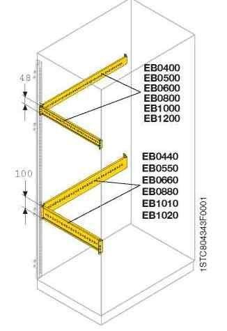  Профиль L=600 H=48 для монтажа аксессуаров (уп.2шт) ABB EB0600 