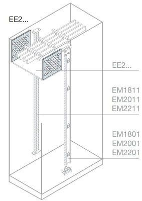  Перегородка верт. каб. секции 200х400мм ABB EE2020 