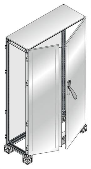  Шкаф ISX нерж. сталь с непрозр. дверью 1800х1200х500мм ABB ES1827BX 
