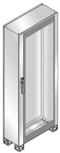  Шкаф AMX нерж. сталь стекл. дверь 2000х800х500мм ABB TM2985VX 