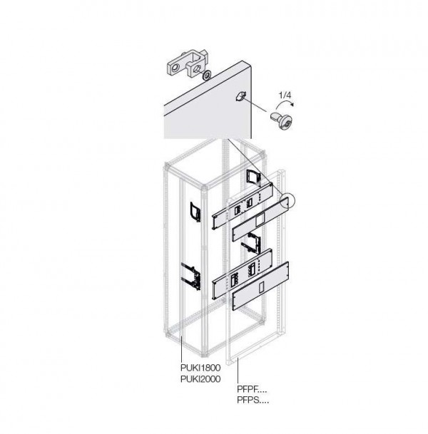  Комплект 2хT6 3/4P выкат. блок. W=600мм ABB 1STQ008167A0000 