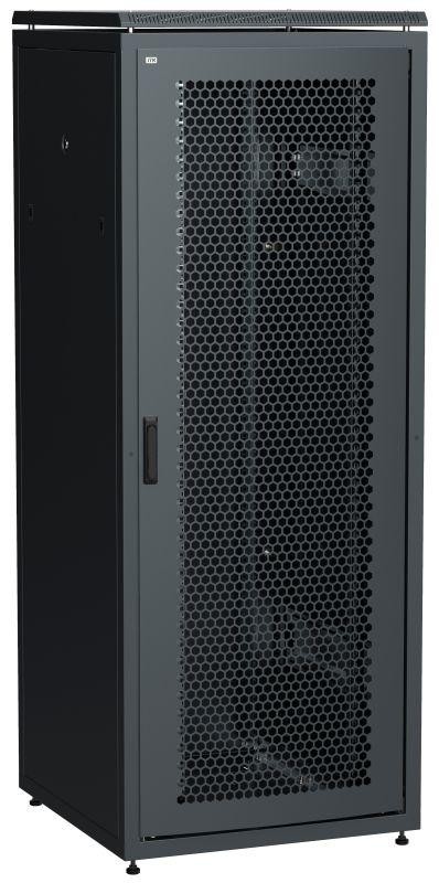  Шкаф сетевой LINEA N 42U 800х800мм перф. передняя дверь задняя металлическая черн. ITK LN05-42U88-PM 