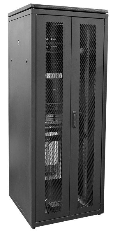  Шкаф сетевой LINEA N 38U 800х800мм распашная перф. передняя дверь задняя перф. черн. ITK LN05-38U88-2PP 