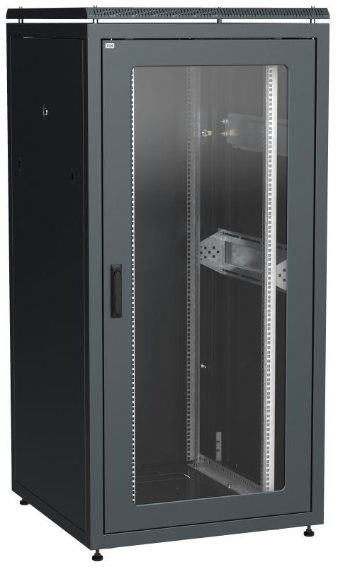  Шкаф сетевой LINEA N 33U 800х800мм стекл. передняя дверь задняя металлическая черн. ITK LN05-33U88-GM 