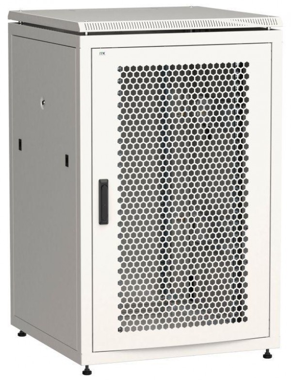  Шкаф сетевой LINEA N 18U 800х800мм перф. передняя дверь задняя металлическая сер. ITK LN35-18U88-PM 
