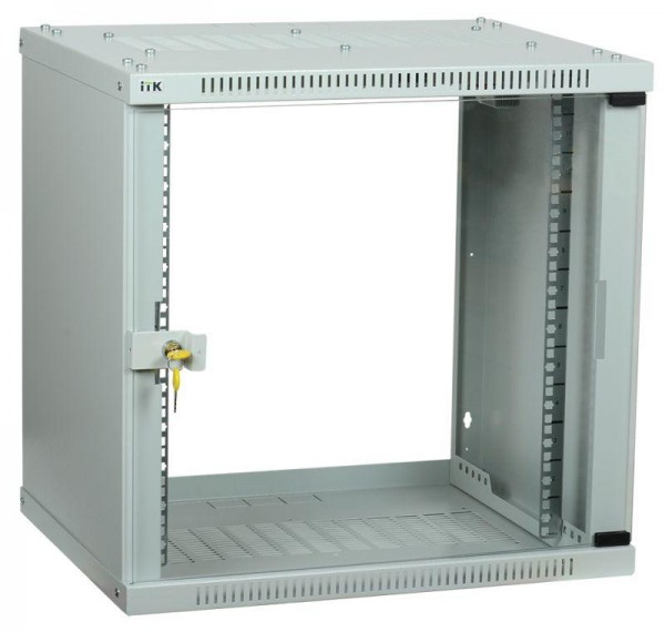  Шкаф LINEA WE 12U 600х450мм стекл. дверь сер. ITK LWE3-12U64-GF 