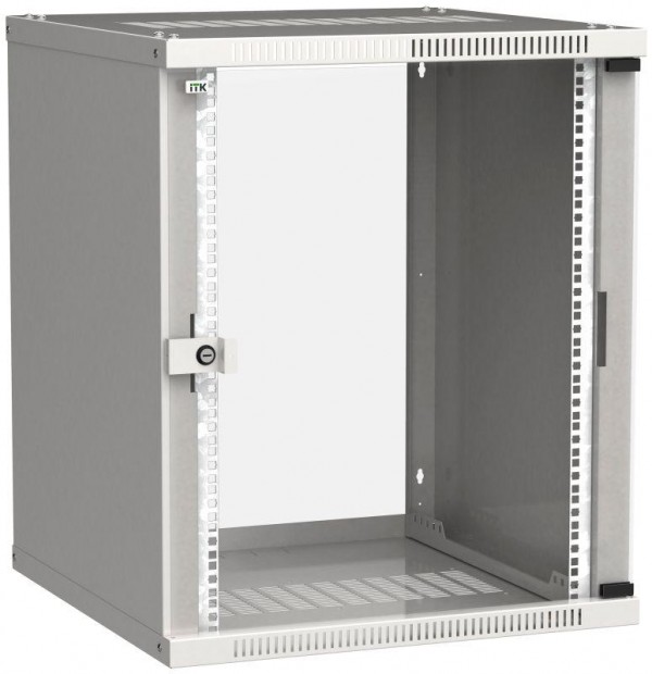  Шкаф LINEA WE 15U 600х600мм дверь стекло сер. ITK LWE3-15U66-GF 
