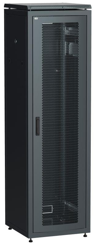  Шкаф сетевой 19дюйм LINEA N 42U 600х800мм перфорированная передняя дверь черн. ITK LN05-42U68-P 