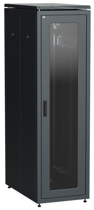  Шкаф сетевой 19дюйм  LINEA N 47U 600х1000мм стеклянная передняя дверь черн. ITK LN05-47U61-G 