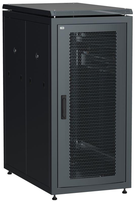  Шкаф сетевой 19дюйм  LINEA N 28U 600х1000мм перфорированные двери черн. ITK LN05-28U61-PP 