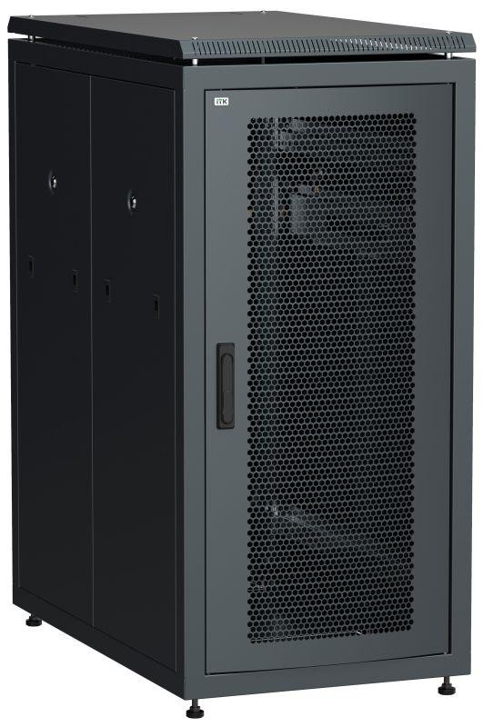  Шкаф сетевой 19дюйм  LINEA N 28U 600х1000мм перфорированная передняя дверь черн. ITK LN05-28U61-P 