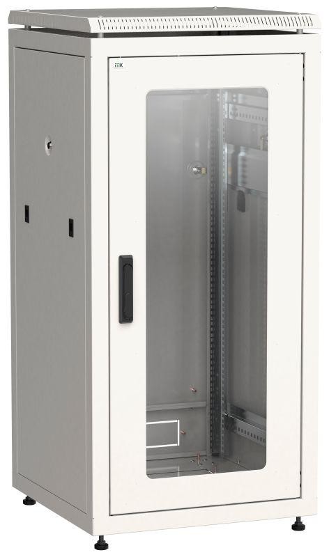 Шкаф сетевой 19дюйм LINEA N 28U 600х800мм стекл. передн. дверь сер. ITK LN35-28U68-G 