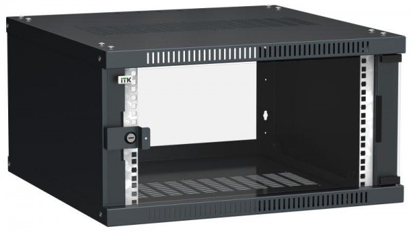  Шкаф LINEA WE 6U 600x600мм дверь стекло черн. ITK LWE5-06U66-GF 