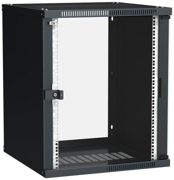  Шкаф LINEA WE 15U 600x600мм дверь стекло черн. ITK LWE5-15U66-GF 