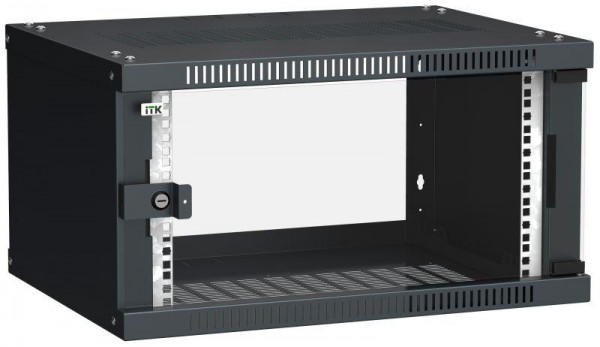 Шкаф LINEA WE 6U 600x450мм дверь стекло черн. ITK LWE5-06U64-GF 