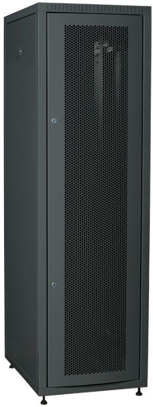  Шкаф сетевой LINEA E 42U 600х800мм двери 2шт перф. и метал. черн. ITK LE05-42U68-PM 