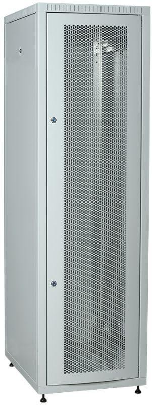  Шкаф сетевой LINEA E 42U 600х800мм двери 2шт перф. и метал. сер. ITK LE35-42U68-PM 