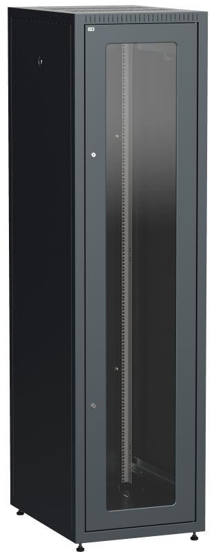  Шкаф сетевой LINEA E 47U 600х800мм стекл. передняя дверь задняя металлическая черн. ITK LE05-47U68-GM 