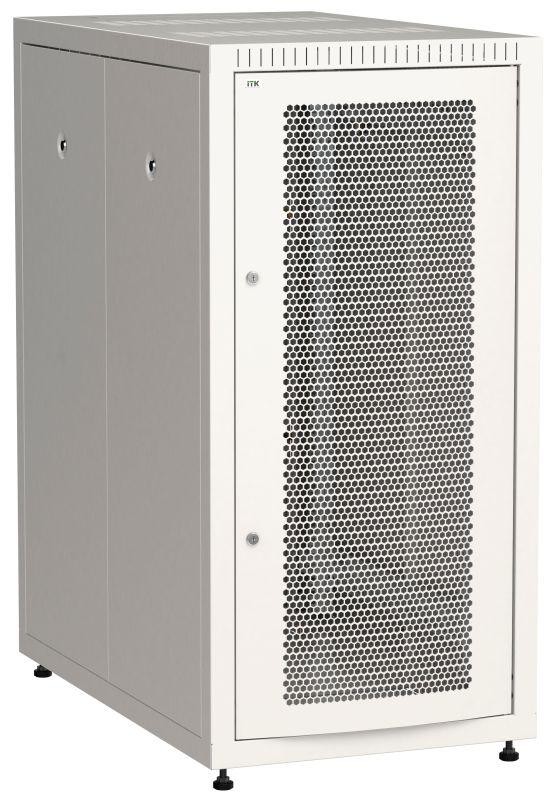  Шкаф сетевой LINEA E 24U 600х1000мм двери 2шт перф. и метал. сер. ITK LE35-24U61-PM 