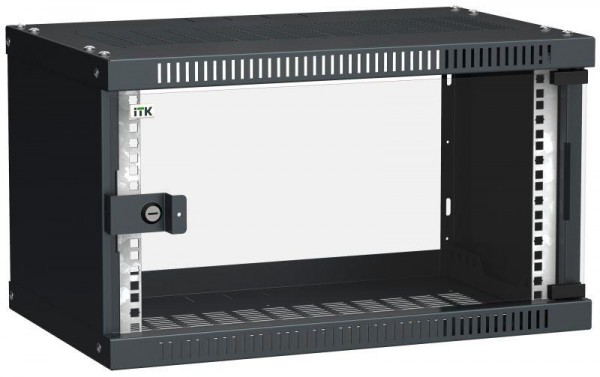  Шкаф LINEA WE 6U 550x350мм дверь стекло черн. ITK LWE5-06U53-GF 