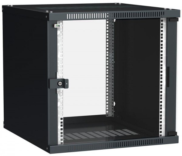  Шкаф LINEA WE 12U 600x650мм дверь стекло черн. ITK LWE5-12U67-GF 