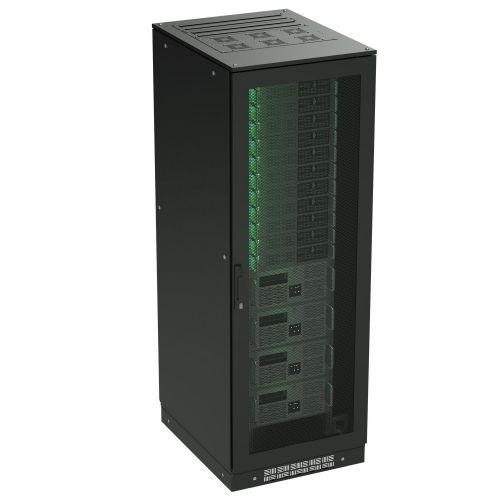  Шкаф напольный 42U 800х1200 двери перфорир./перфорир. укомплектован вводом и заглушками RAL9005 DKC R5IT4282PFB 