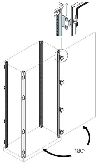 Стойка каркаса шкафа с петлями 180гр. H=2000 ABB EV0120 