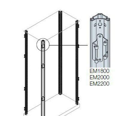  Стойки каркаса шкафа с петлями H=1800мм ABB EM1800 