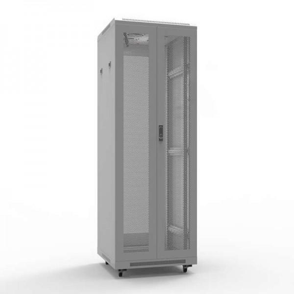  Шкаф напольный 19дюйм Standart 42U 800х800мм передняя и задняя распашные перф. двери RAL7035 Rexant 04-2363 