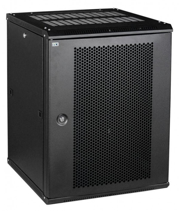  Шкаф LINEA W 18U 600х600мм перфорированная дверь RAL9005 ITK LWR5-18U66-PF 