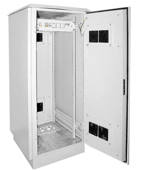  Шкаф уличный 19дюйм 24U 720х860мм IP55 двустен. метал. передняя и задняя двери; сер. ITK LO35-24U78-MM55 