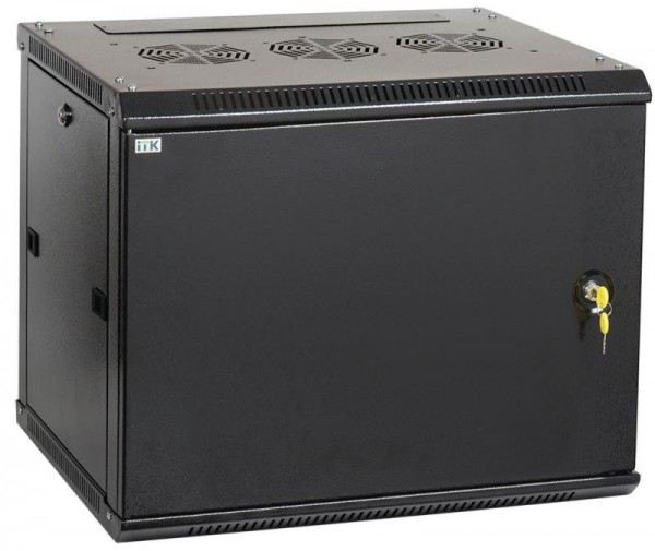  Шкаф 19 дюйм LINEA W 6U 600х450мм настен. метал. дверь RAL9005 ITK LWR5-06U64-MF 