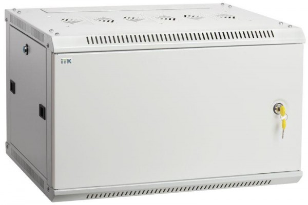  Шкаф 19 дюйм LINEA W 15U 600х600мм настен. метал. дверь RAL7035 ITK LWR3-15U66-MF 