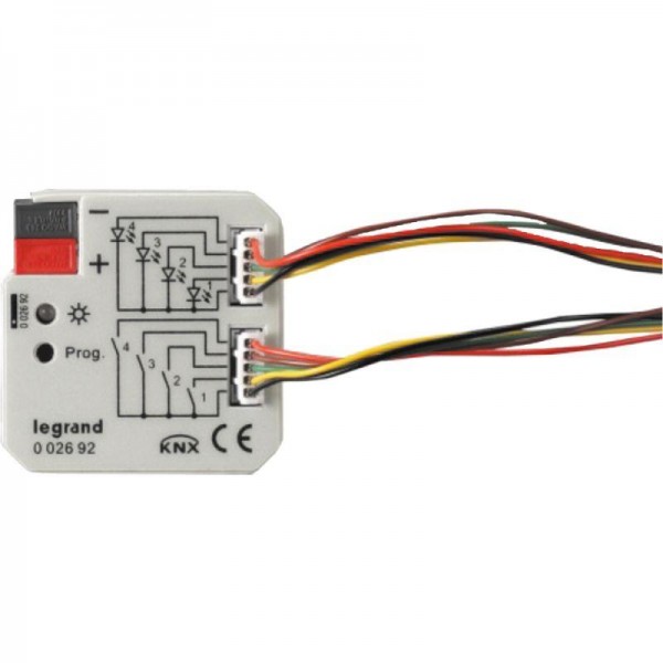  Интерфейс сухих контактов 4-кан. KNX для установки в монтажную коробку Leg 002692 