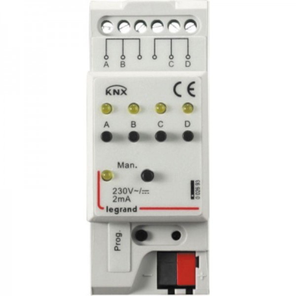  Ввод бинарный KNX 220В 4-кан. DIN 2мод. Leg 002693 